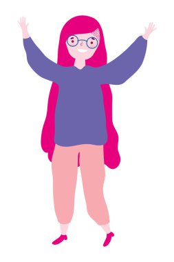 İzole edilmiş Avatar kadın vektör tasarımı