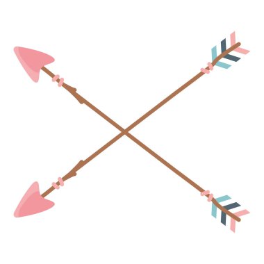 İzole boho ok vektör tasarımı çizimi