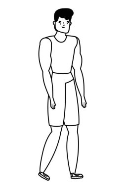 İzole edilmiş Avatar Adam vektör tasarımı