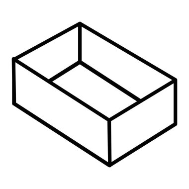 İzole edilmiş kutu vektör tasarımı çizimi