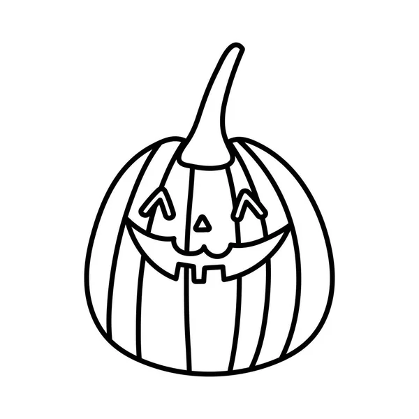 Trick eller godis - glad halloween linje bild — Stock vektor