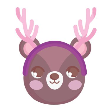 bear with sweater happy merry christmas