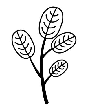 İzole yaprakları tasarım vektör illüstrasyon