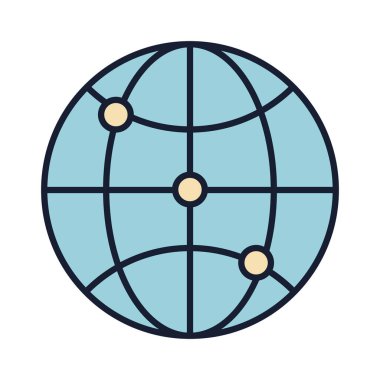 İzole edilmiş küresel küre vektör tasarımını doldur