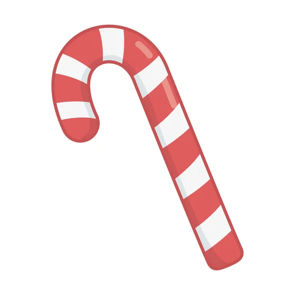 Striped candy cane decoration merry christmas — Vector de stock