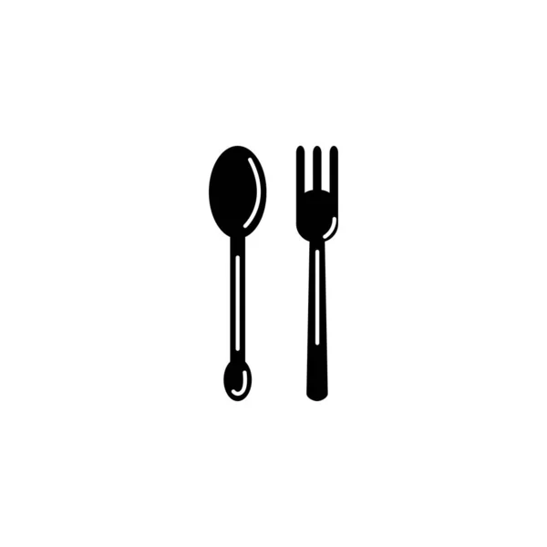 Fork and spoon cutlery icon — Stock Vector