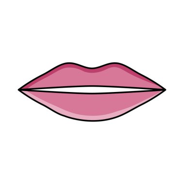 seksi kadın dudaklar pop sanat tarzı