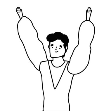 İzole edilmiş Avatar Adam vektör tasarımı