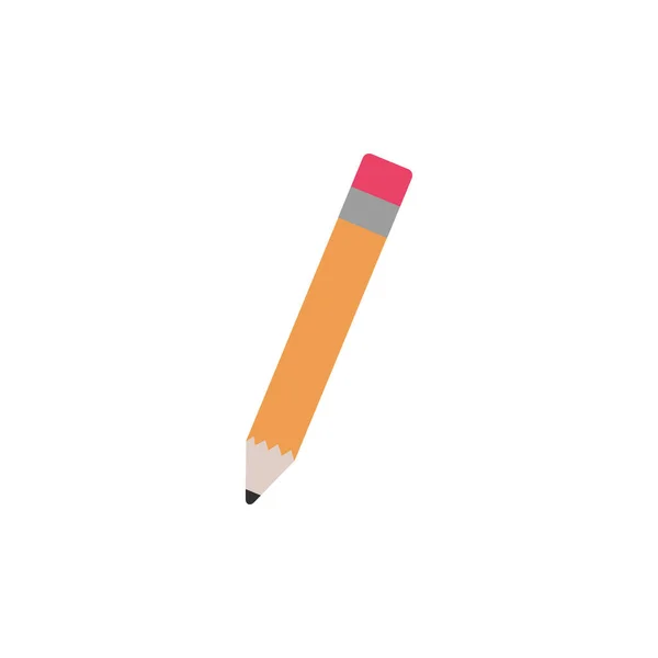 School pencil flat style icon — Vettoriale Stock