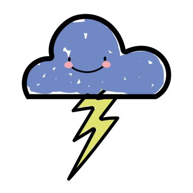 Isolated cloud draw design vector illustration