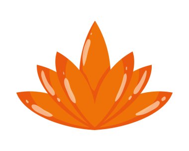 İzole nilüfer çiçek süs tasarımı