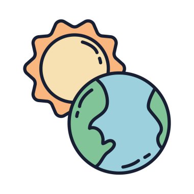 İzole dünya küresi vektör tasarımını doldur