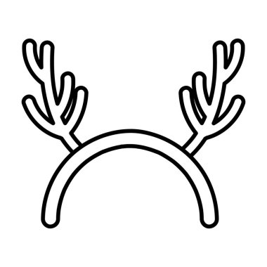 Beyaz arkaplan kalınlığında diadem boynuzları aksesuar simgesi