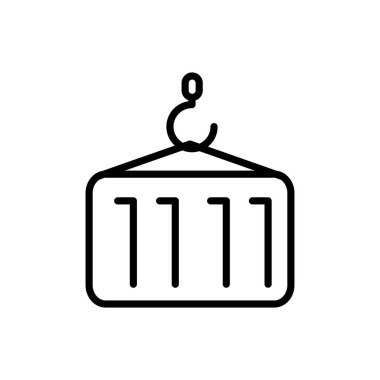 Kanca dağıtım simgesi kalınlığındaki konteyner