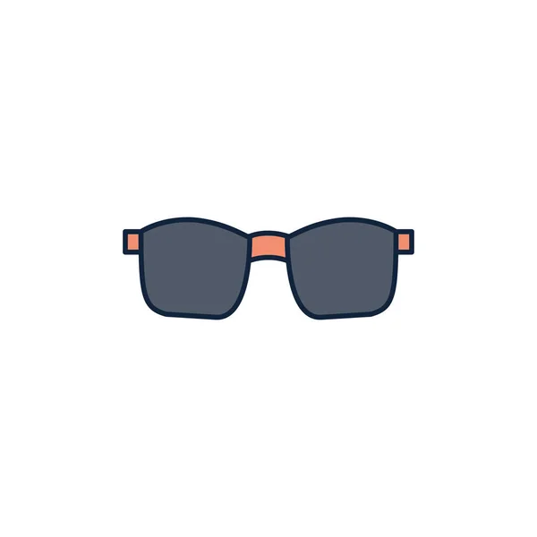 Solglasögon tillbehör sommar ikon linje och fyll — Stock vektor