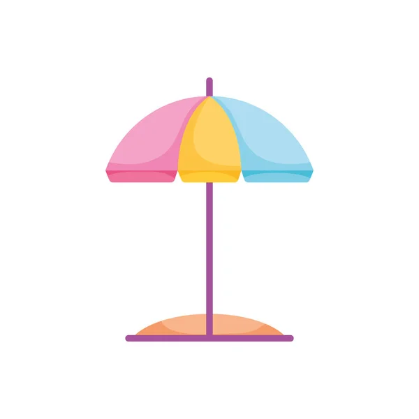 Summer umbrella in the beach fill style — Stock Vector