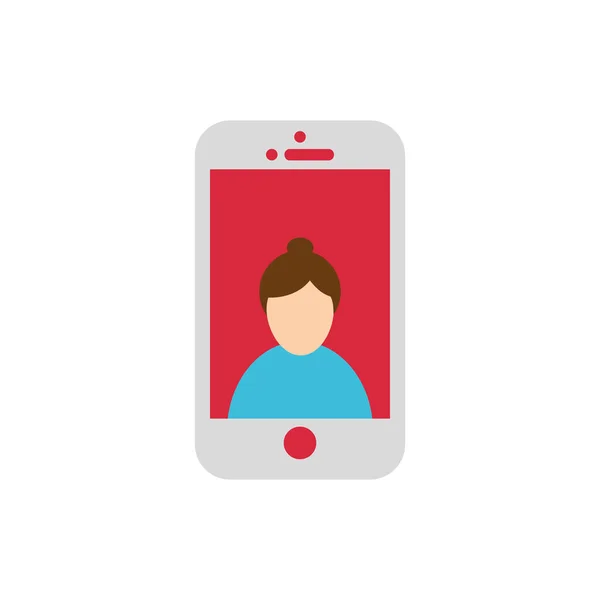 Isolated smartphone icon flat vector design — Vector de stock