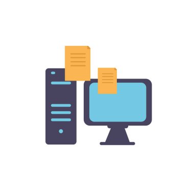 Bilgisayar simgesi düz vektör tasarımı