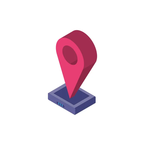 GPS Mark isometric icon vector design — 스톡 벡터