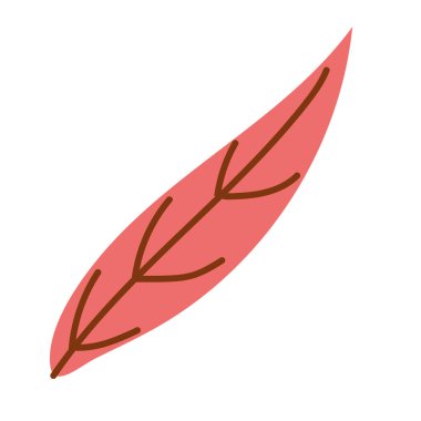 İzole edilmiş yaprak vektör tasarımı çizimi