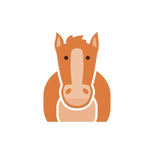 Isolated horse flat vector design — стоковый вектор