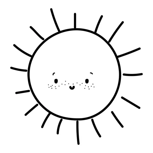 Літнє сонце мультфільм Векторний дизайн — стоковий вектор