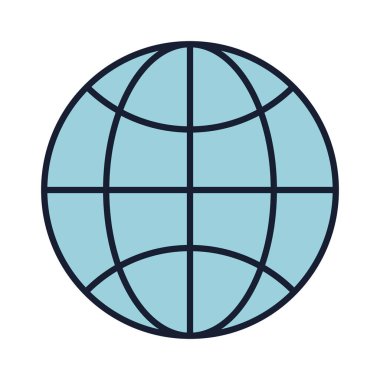 İzole edilmiş küresel küre vektör tasarımını doldur