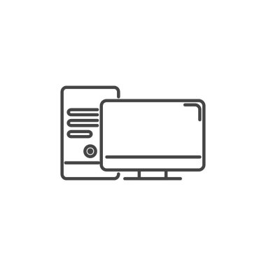 computer smartphone technology icon line design
