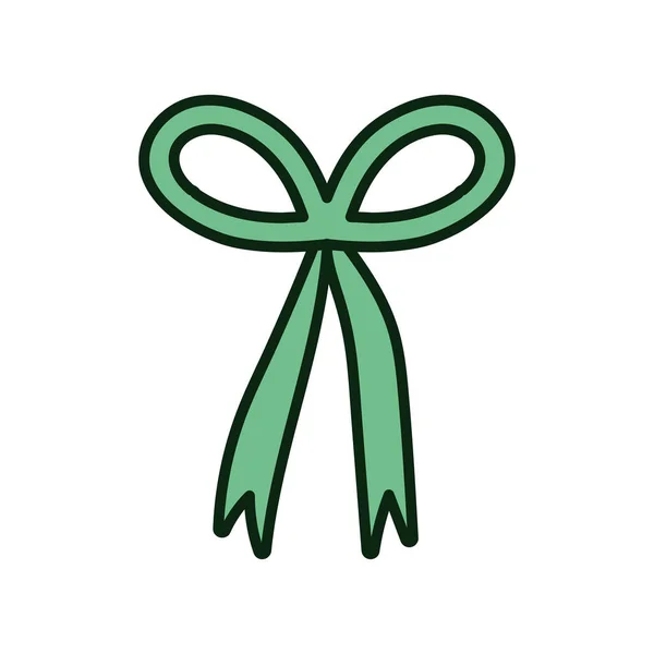 Зеленая лента украшения — стоковый вектор