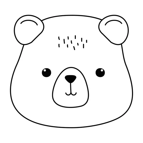 Izolowana konstrukcja wektora kreskówki niedźwiedzia — Wektor stockowy