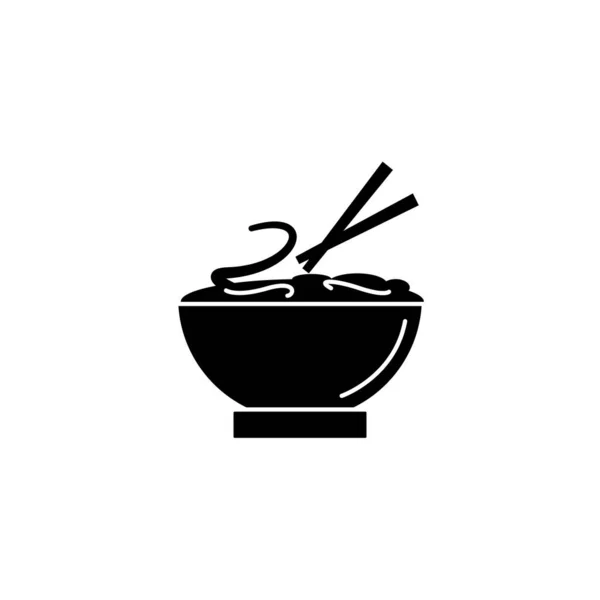 Spaguetti fast food line style icon — Image vectorielle