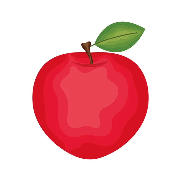 Φρέσκο μήλο φρούτο εικονίδιο της φύσης — Διανυσματικό Αρχείο