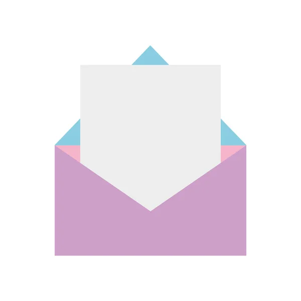 Open envelope letter message courier — Image vectorielle