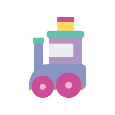 toy kids train wagon on white background