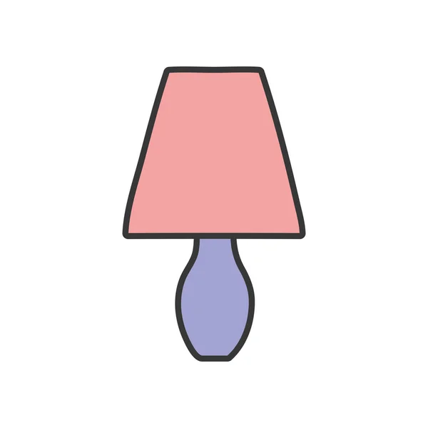 Table lamp light decoration interior icon — Διανυσματικό Αρχείο