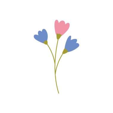 flowers stem nature decoration icon