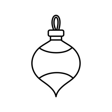 merry christmas celebration ball decoration thick line