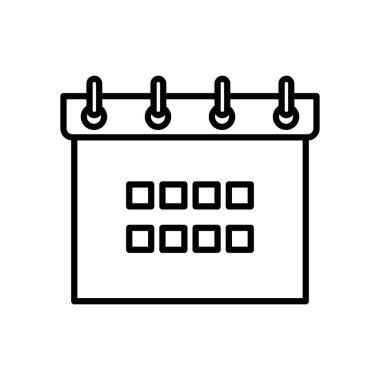 calendar reminder date plan icon thick line