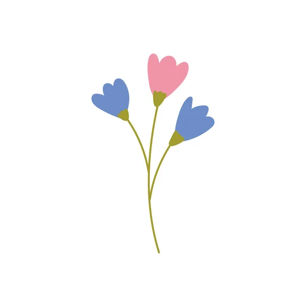 Flowers stem nature decoration icon — Stockvektor