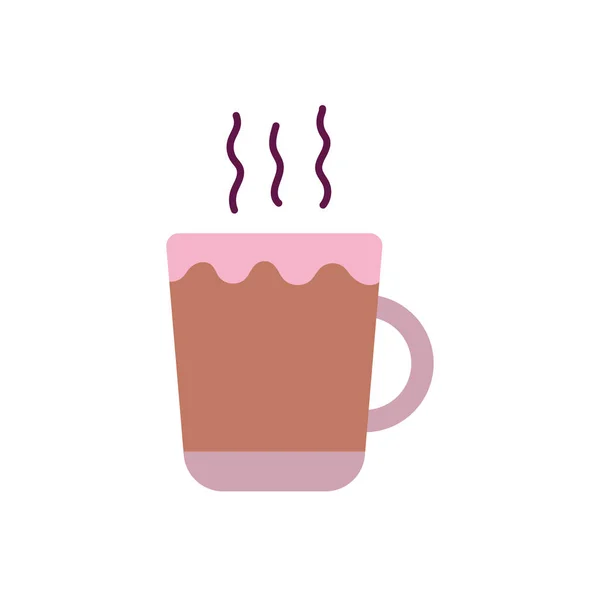 Hot chococlate cup beverage aroma icon — Wektor stockowy