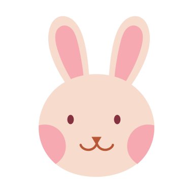 funny cute rabbit little head animal cartoon