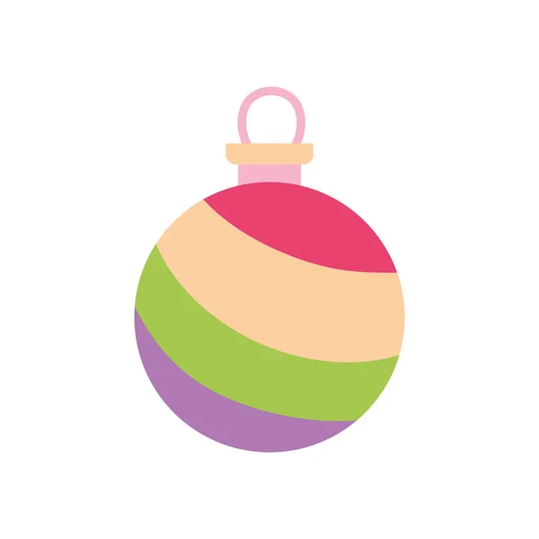 God jul fest färgad boll dekoration — Stock vektor
