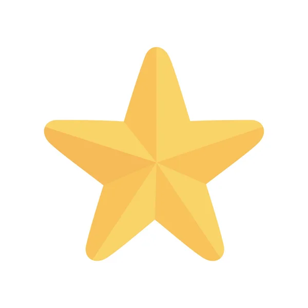 Gold star bright ornament icon — Stok Vektör