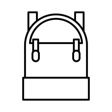 backpack tourism or school luggage style thick line