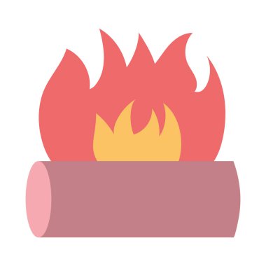 bonfire wooden flame hot icon