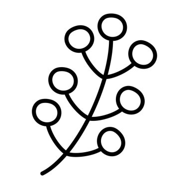 Dut dalları, beyaz arka planda sonbahar, kalın çizgi.