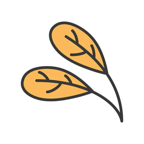 Listoví listy větev botanický design — Stockový vektor