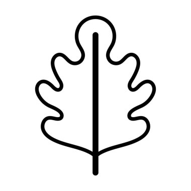 Beyaz arka planda sonbahar yaprağı yeşilliği kalın çizgi üzerinde