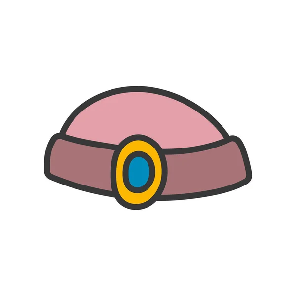 Hat gem joyería icono antiguo — Vector de stock