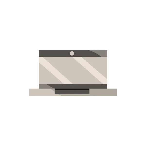Laptop dator kontor arbetsutrustning ikon — Stock vektor